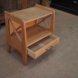 1950 vintage oak bedside table