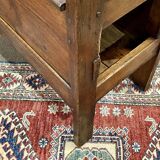19th century fir fireplace bench