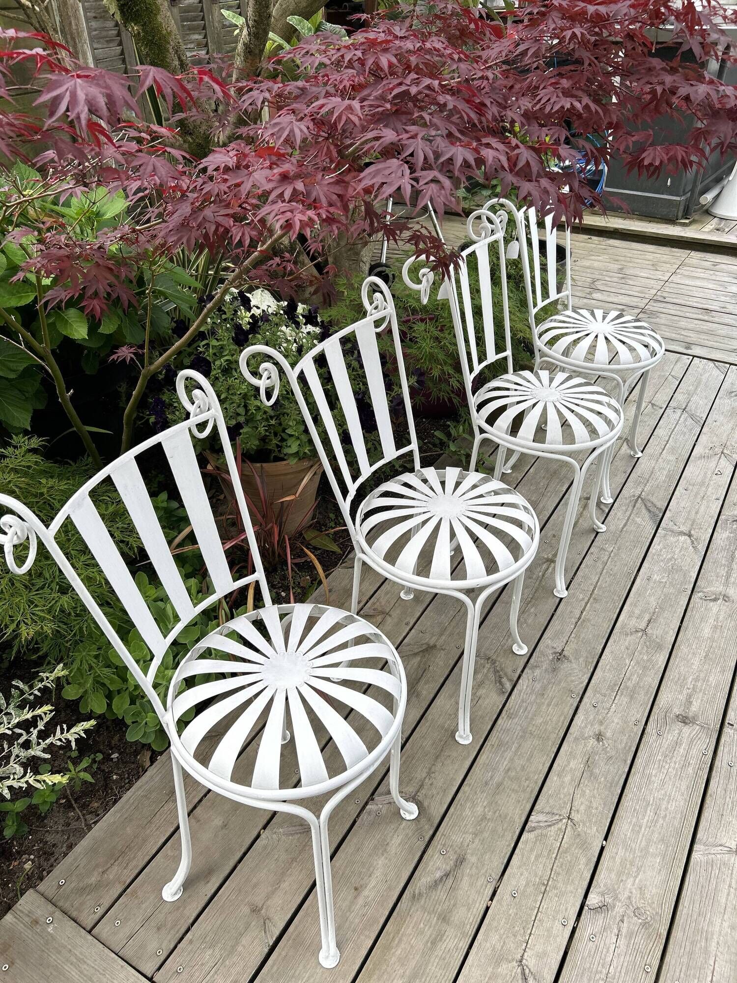 Vintage garden chairs by Francois CARRE