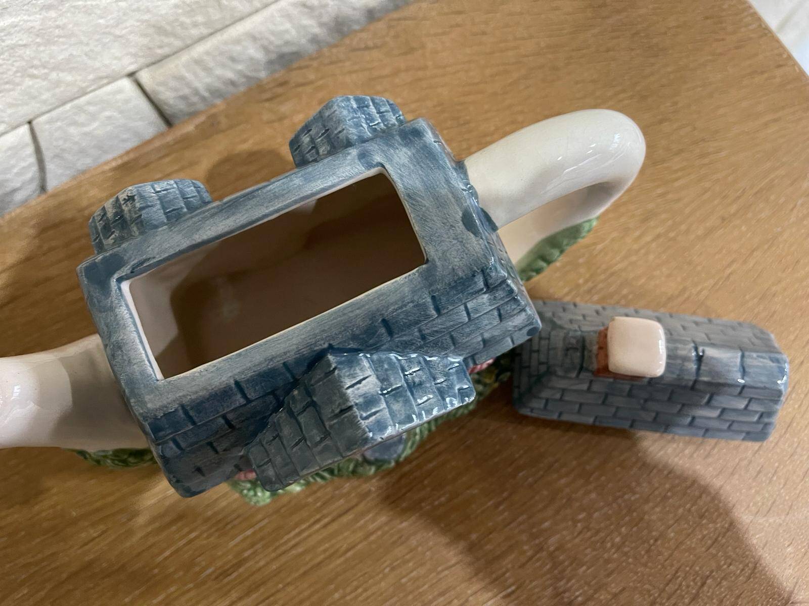 multi-colored teapot, slip style