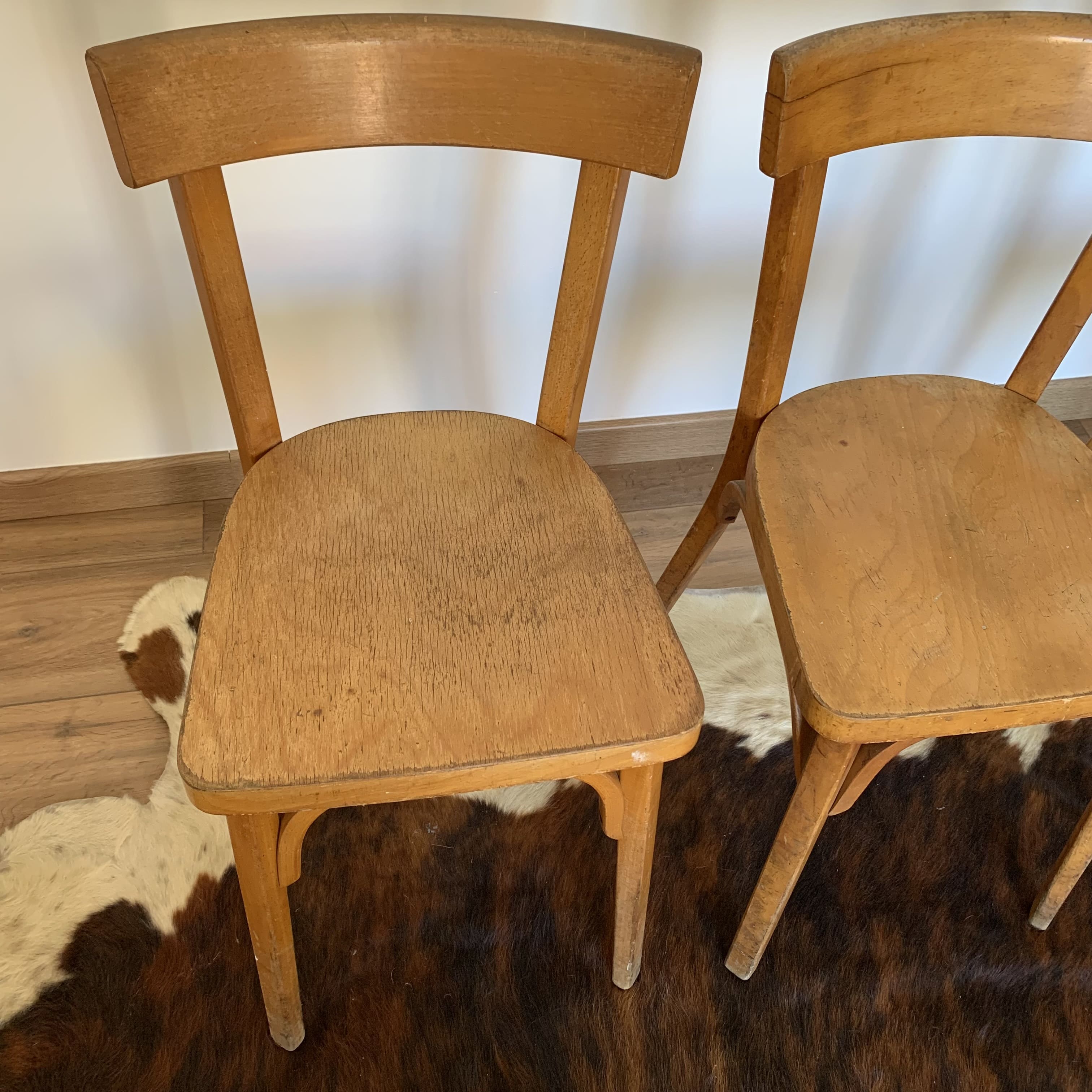 Set of three Baumann chairs