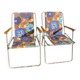 Chaises de camping pliantes années 70 , chaises de jardin terrasse
