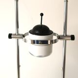 Adjustable desk lamp in chrome and metal, eighties