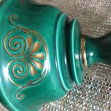 Ceramic standing candle holder, signed AB