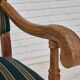 1960s, Danish 2 seater sofa, original condition, furniture wool fabric, solid oak wood.
