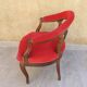 Fauteuil velours rouge