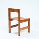 Minimalist vintage pine dining chairs with visible joints,The Netherlands,