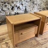 Paire de chevets en pin des années 90 meubles en bois vintage