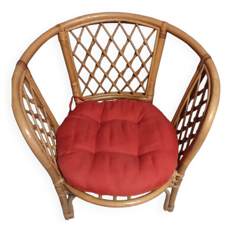 Fauteuil bambou et rotin année 60/70