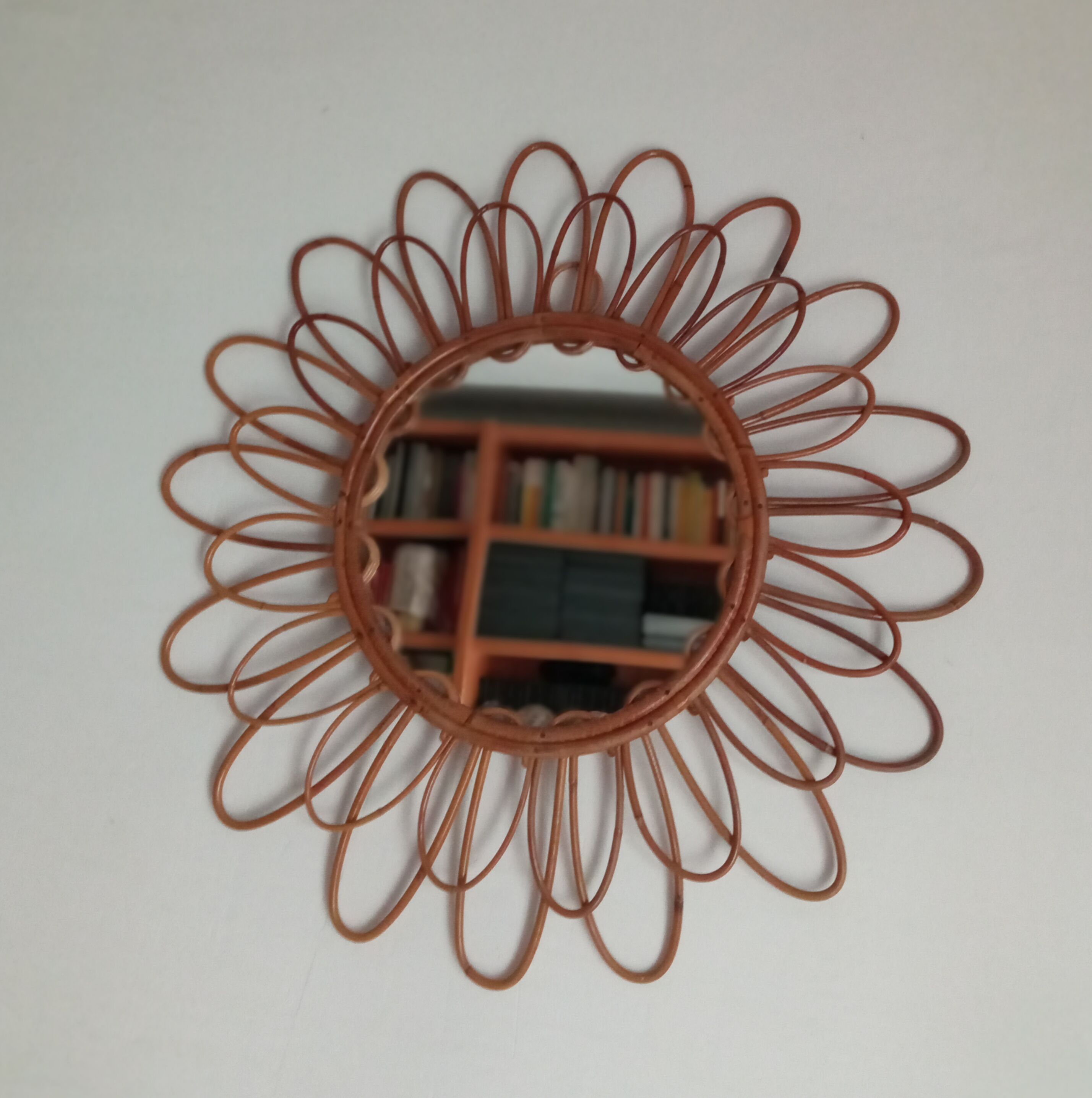 Vintage bamboo mirror 62clm
