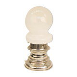 Lampe en chrome & verre opaque 70's