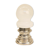 Chrome lamp & opaque glass 70's