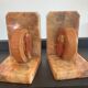 Pair of Art Deco marble bookends