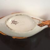 Earthenware fish sauce boat - Yvon ROY - art deco / vintage