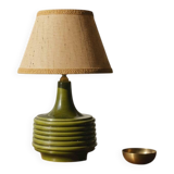 "Héritage 70" lamp in green glazed ceramic