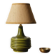 "Héritage 70" lamp in green glazed ceramic