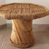Bamboo and jute coffee table