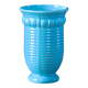 Large antique Art Deco vase by Poël Laval, turquoise glazed ceramic