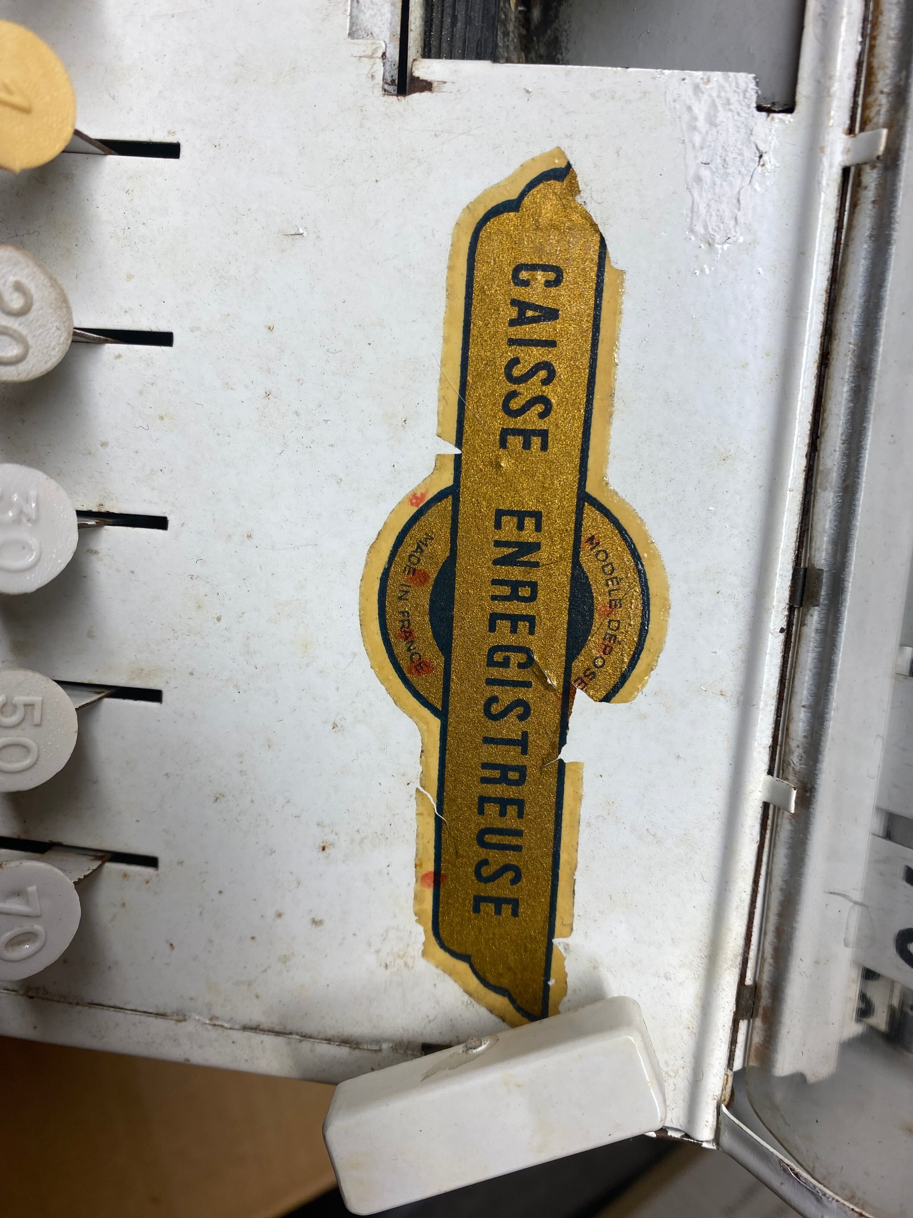 Vintage metal cash register