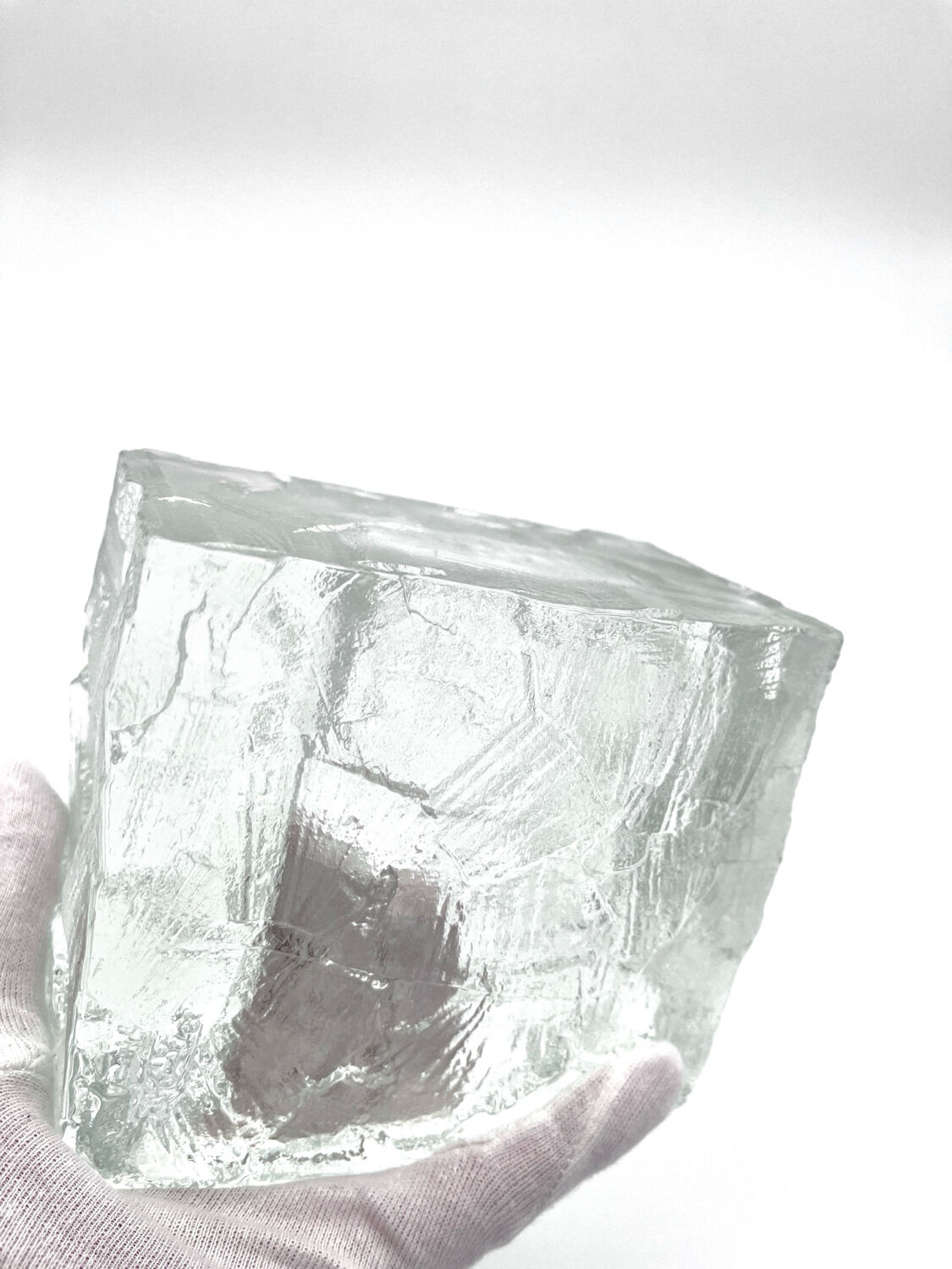 Brutalist vase "Demant" Göte Augustsson - Ruda Glasbruk - Sweden 1960