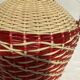 Dame jeanne bonbonne en plastique blanche et rouge dimension : hauteur -25 cm-