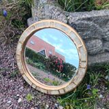 Ceramic mirror "gears" by Mithé Espelt