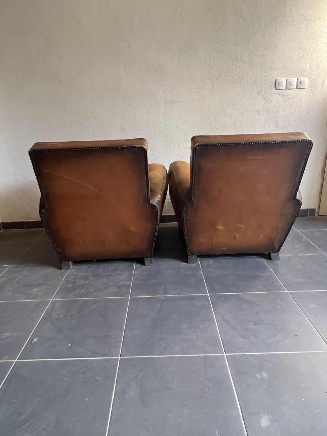 Pair of club chairs