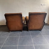Paire de fauteuils club