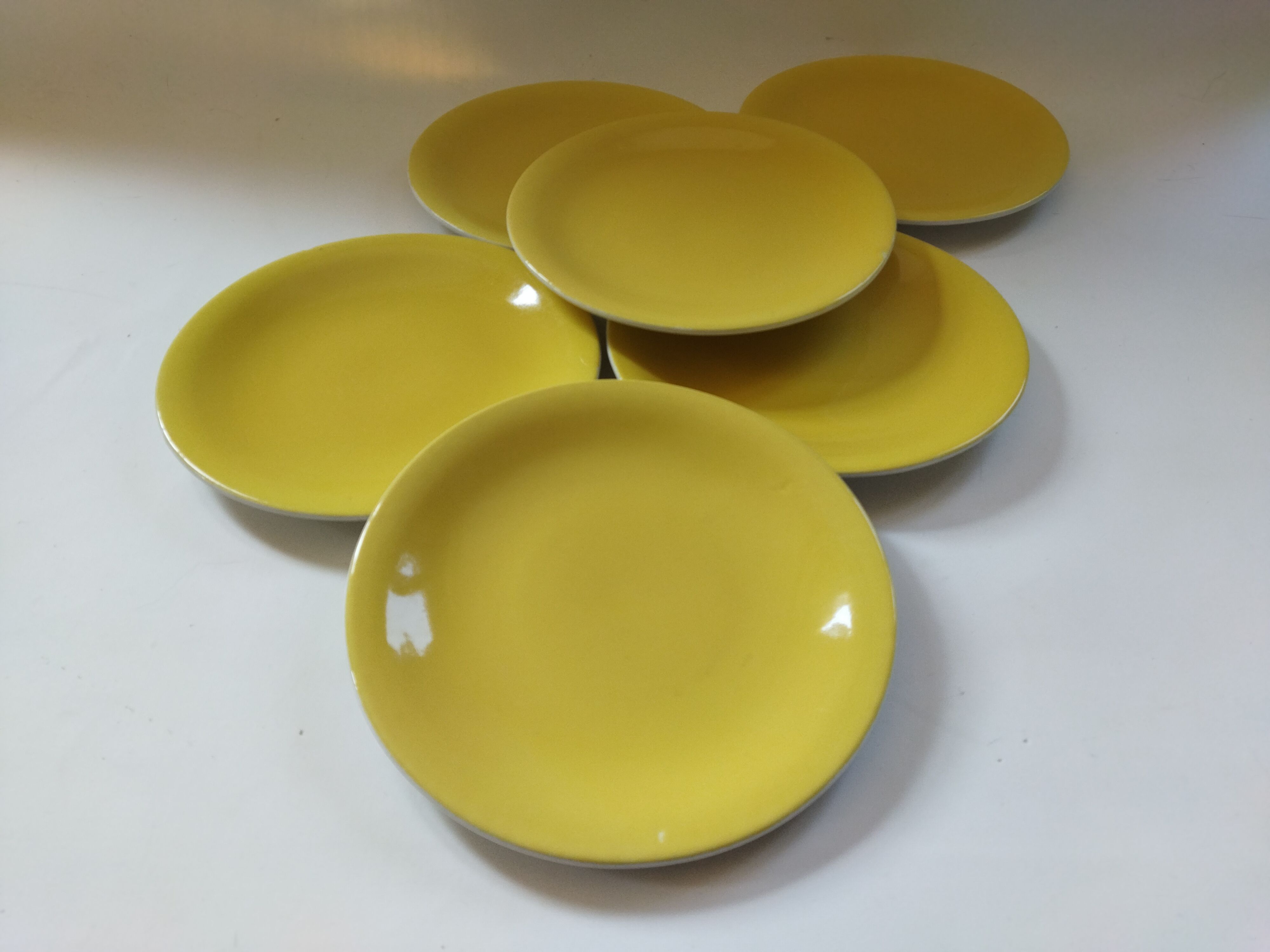 6 Keller & Guérin Lunéville dessert plates "Météor"