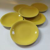 6 Keller & Guérin Lunéville dessert plates "Météor"