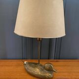 Lampe en bronze à décor de canard 1960