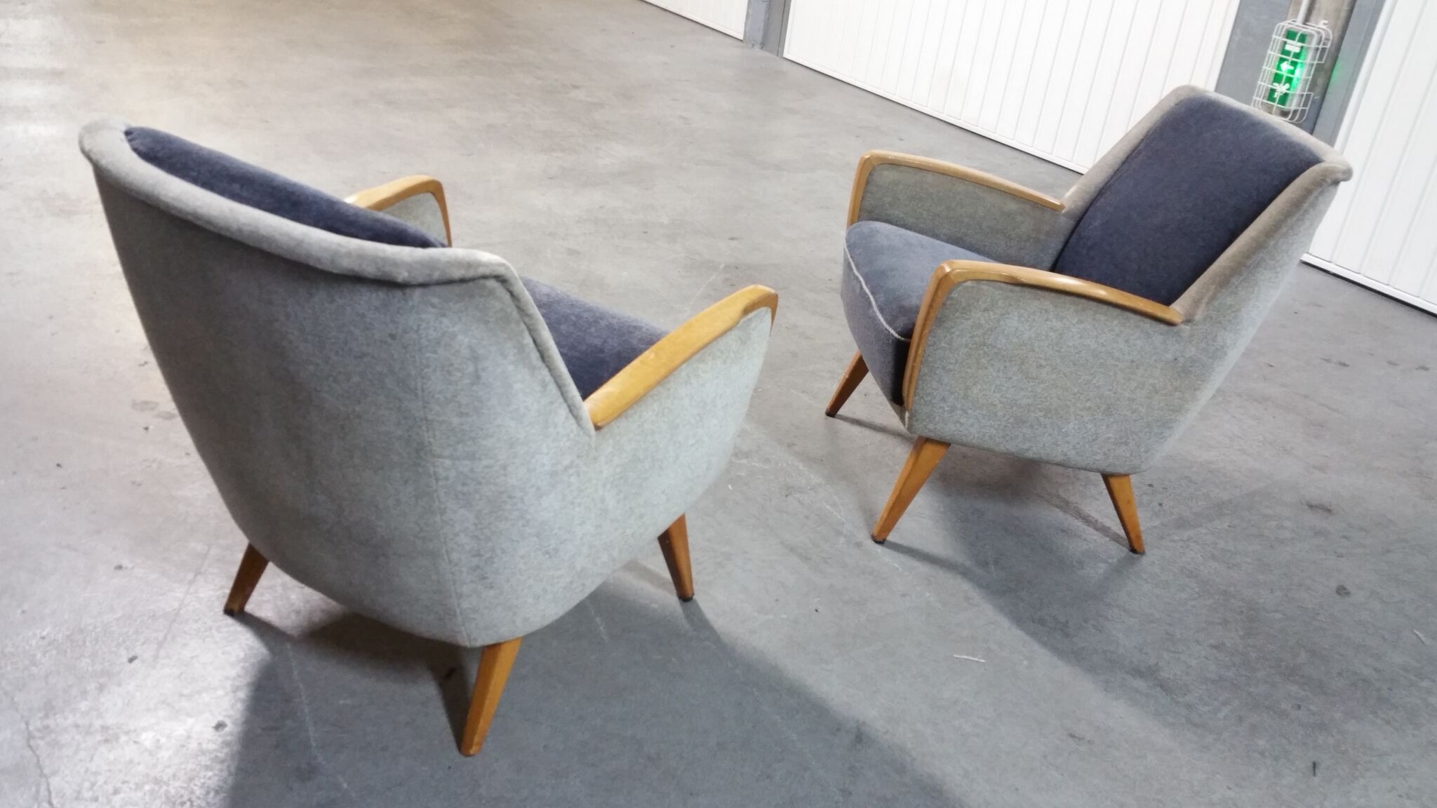 Bi color armchair of the 59/60
