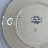 Set of two ironstone plates Sarreguemines Digoin favourite