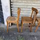 (Lot) 4 vintage wooden bistro chairs by Baumann