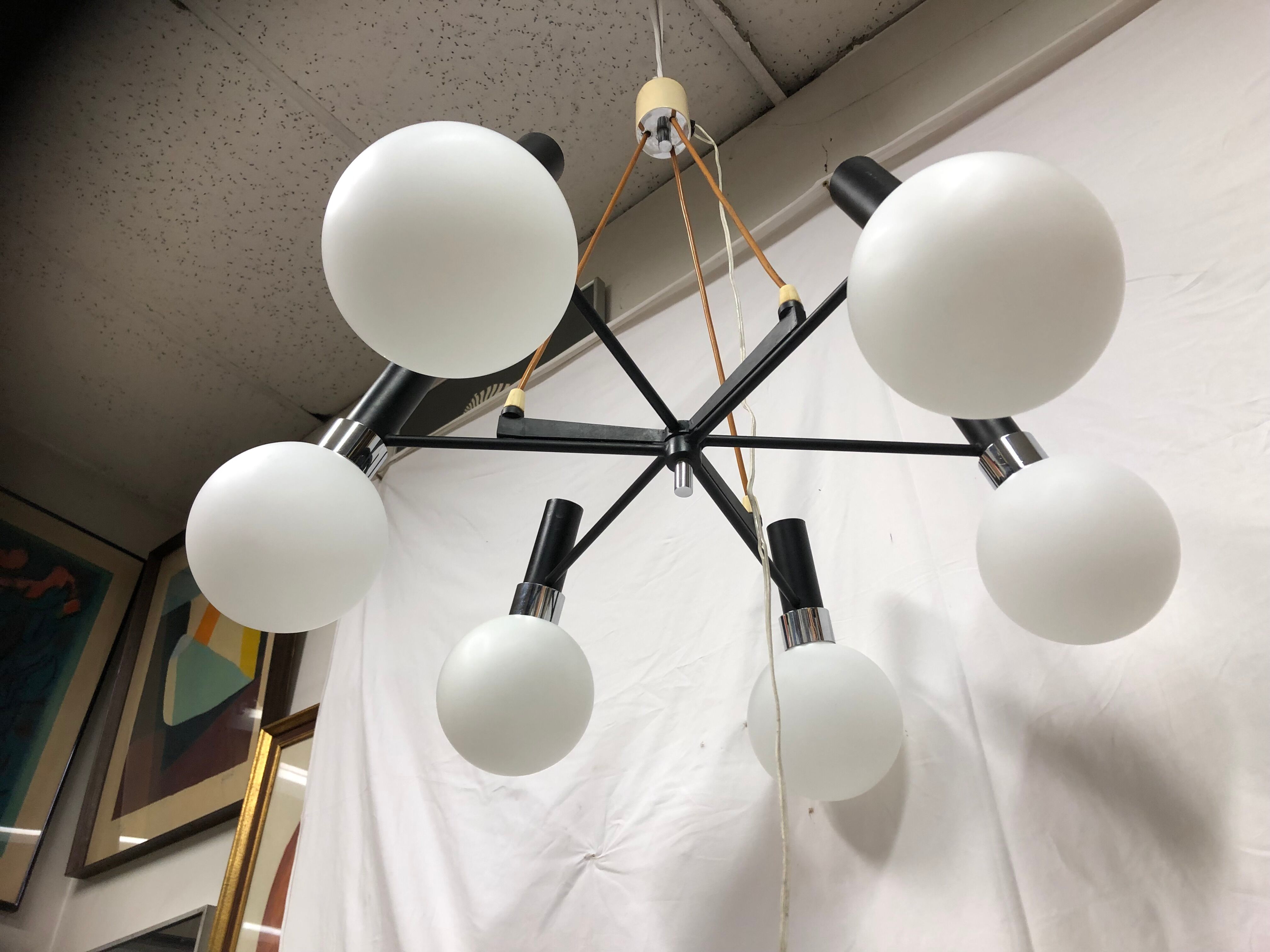 Italian design chandelier 1970