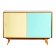 Buffet jiroutek beige and blue sliding doors