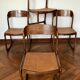 Série de 4 chaises Traîneau en osier, par Baumann