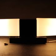 Mid-century wall light in bakelite and glass, 1960s