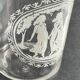 BOUTEILLES Verre Gravé et Bois VINTAGE