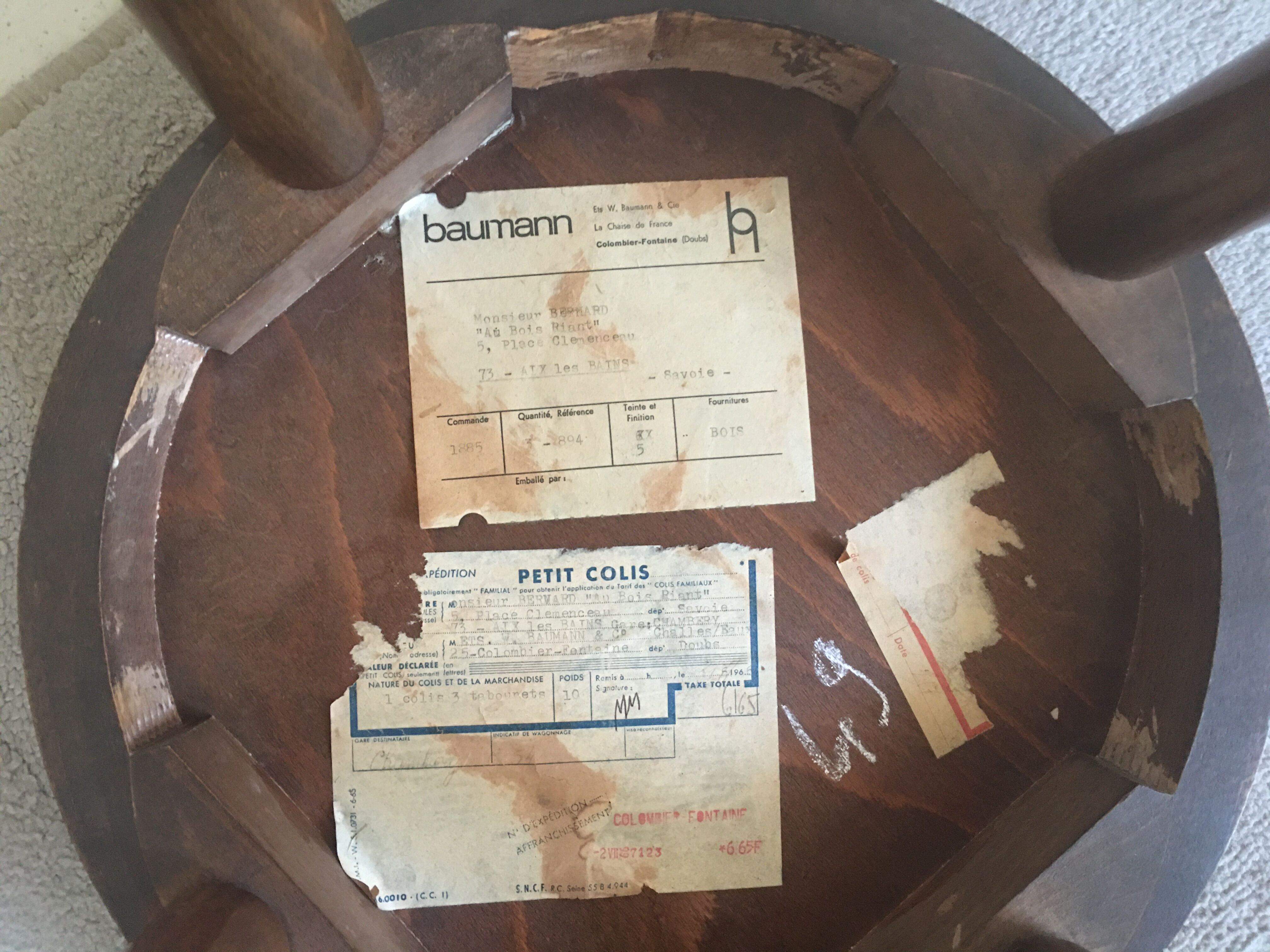 Baumann wooden bar stool