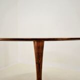 1969s beech round dining table, Czechoslovakia