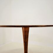 1969s beech round dining table, Czechoslovakia