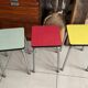 Tabouret Formica vert vintage