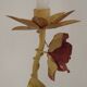 Large Vintage French FloralThree Arm Candelabra – Tied Bouquet Style