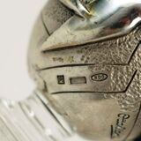 Glass and silver carafe by Ottaviani, Italy, 1970s