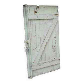 Small solid antique wooden shutter, 104cm high x 54cm wide