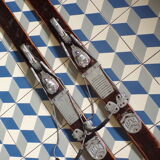 Pair of vintage wooden skis