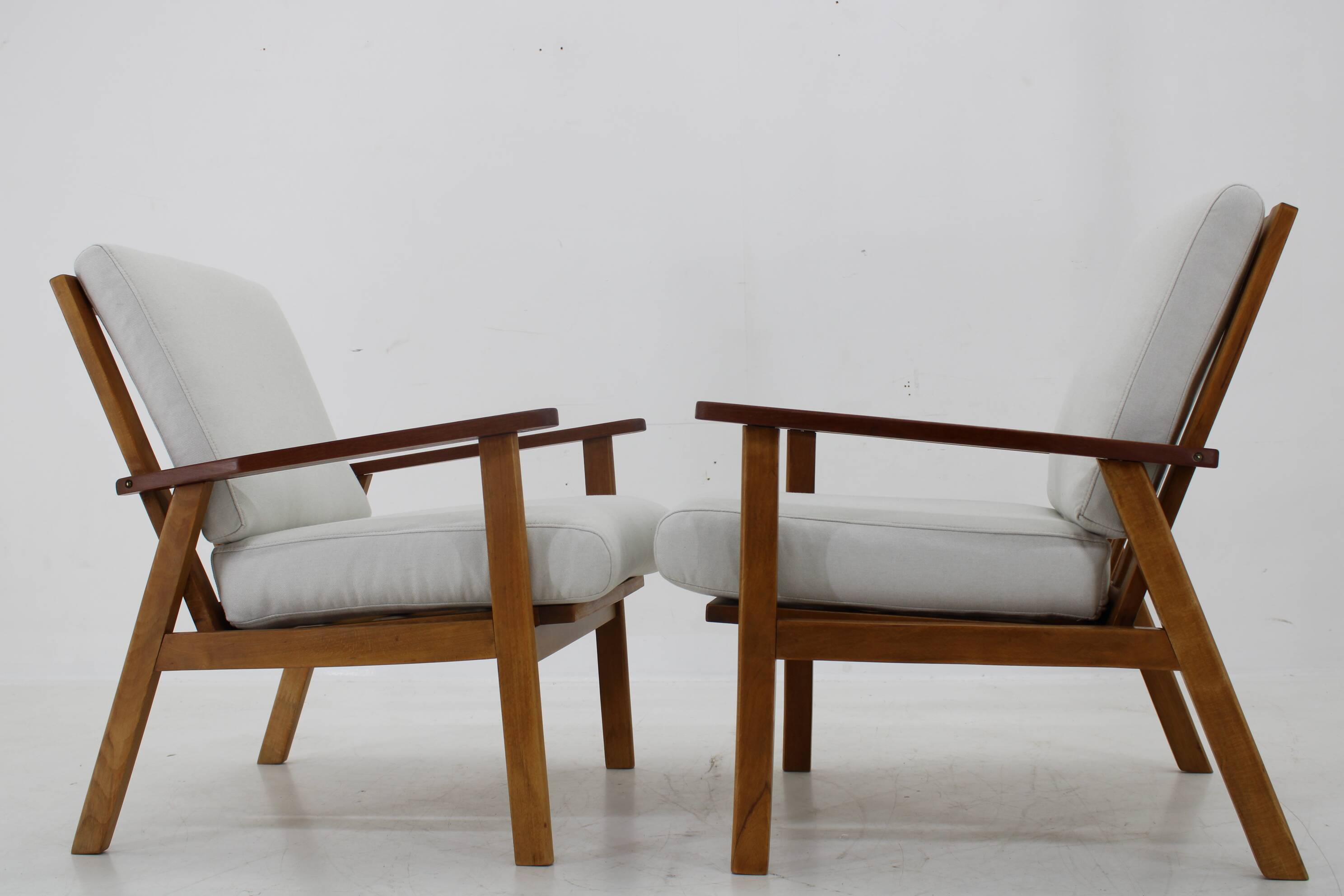 1960s Pair of Restored Armchairs, Denmark