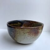 Small glazed pottery ceramic bowl signed 60s-70s
