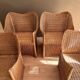 4 chaises modernistes en rotin